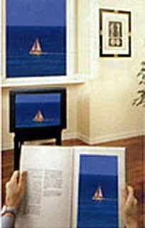 Con lenti progressive libro, televisore e quadro sono tutti nitidi