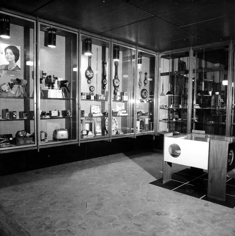 Le vetrine Franz nel 1965