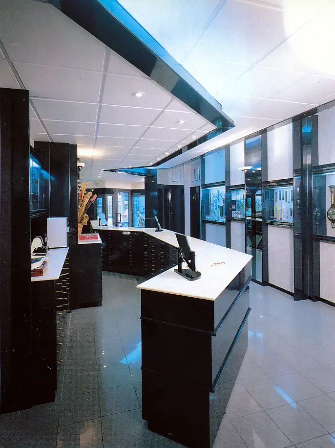 Interno del negozio Franz nel 1991